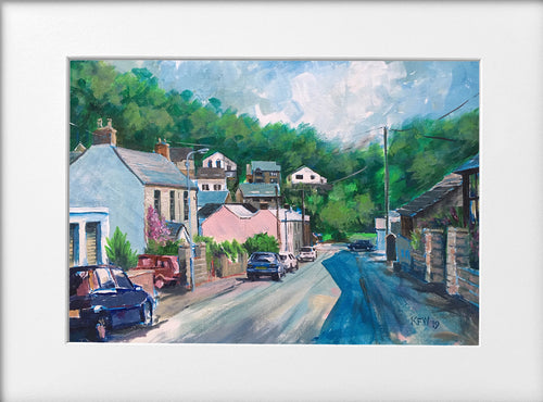 Print with mount surround (Unframed) - Wellington St, Tongwynlais