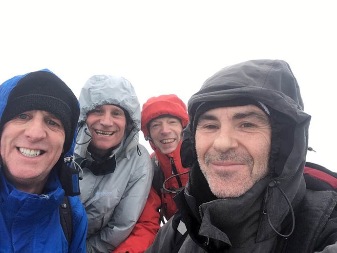 Trying to smile when it's flipping freezing at the top of Snowdon