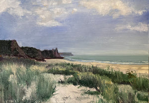 Nicholaston Beach - Oil on board 20x30cm