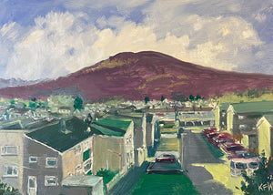 Welcome to Ty Rhiw - Oil on board