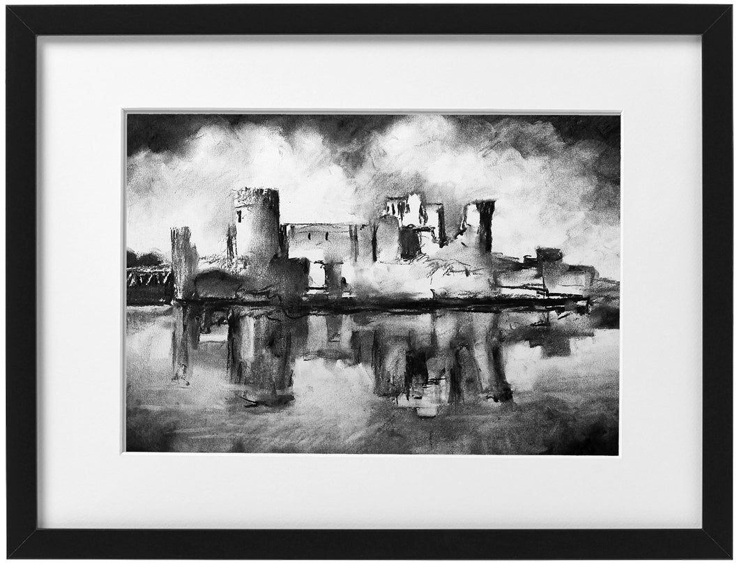 Signed Print - Framed - Caerphilly Castle
