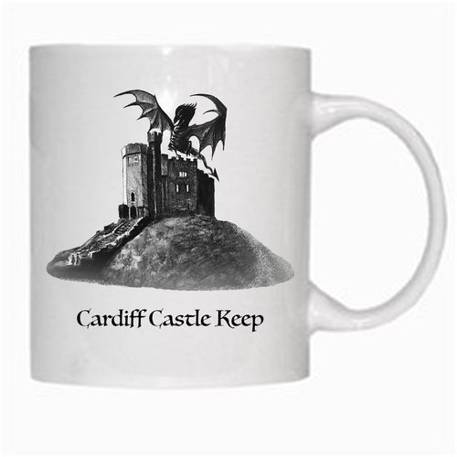 Gift - Mug - Cardiff Castle Keep with dragon