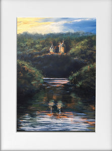 Mounted Print - (Unframed) - Castell Coch and the Taff