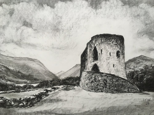 Welsh Castles - Dolbadarn - Charcoal