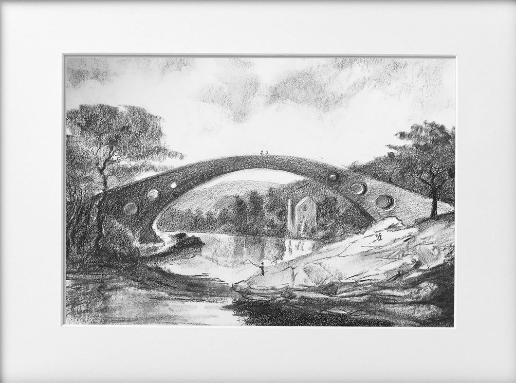 Mounted Print - (Unframed) - The Bridge at Pontypridd