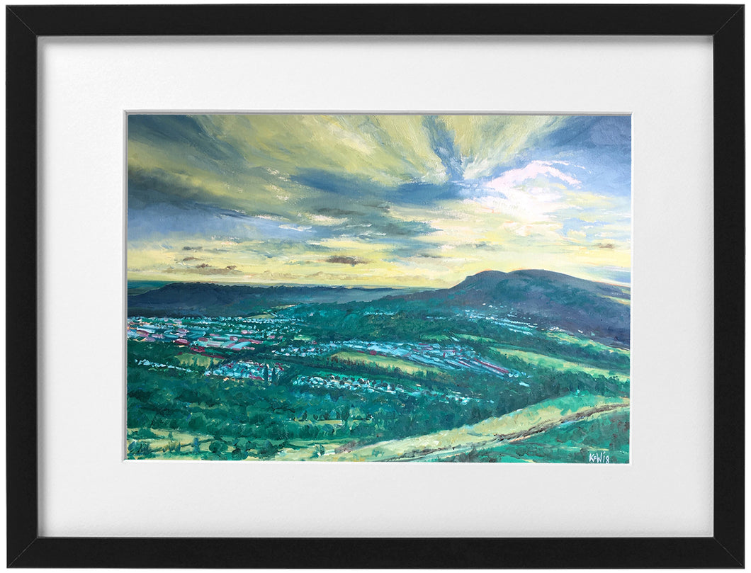 Signed Print - Framed - Sunset over the Garth