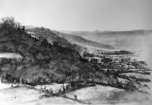 Treforest Estate - Charcoal on Paper