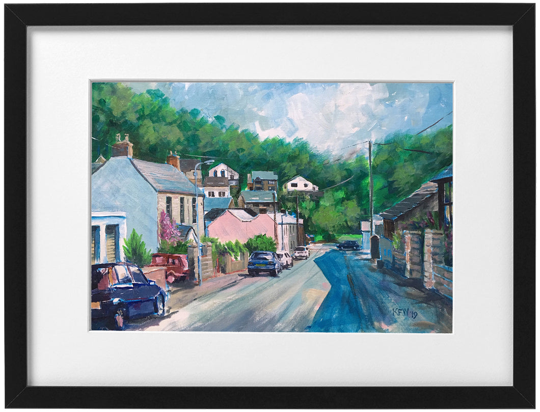 Signed Print - Framed -  Wellington Street, Tongwynlais